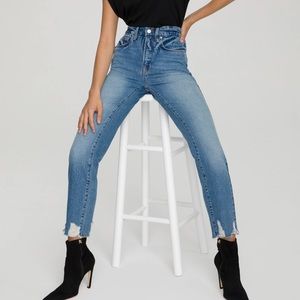 Good American Good Vintage Raw Hem Jeans size 2/26